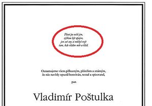 Pohřeb Vladimíra Poštulky proběhne dnes od 11 hodin ve strašnickém krematoriu.