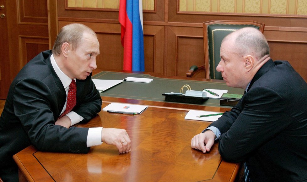 Ruský oligarcha Vladimir Potanin s prezidentem Vladimirem Putinem