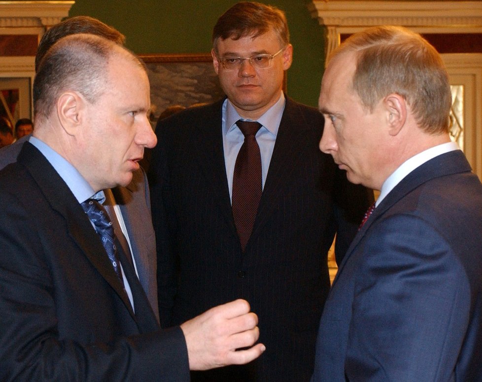 Ruský oligarcha Vladimir Potanin s prezidentem Vladimirem Putinem