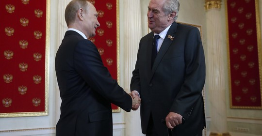 Vladimir Putin a Miloš Zeman
