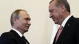 Vladimir Putin a Recep Tayyip Erdogan