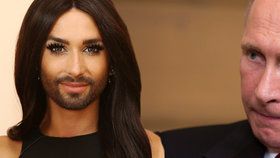 Transvestita Conchita Wurst: Putin se mi líbí, ale je samá plastika