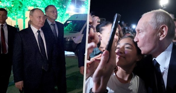 Putin jako hvězda mezi „fanoušky“. Objímání a selfie otevřely nové spekulace o dvojníkovi