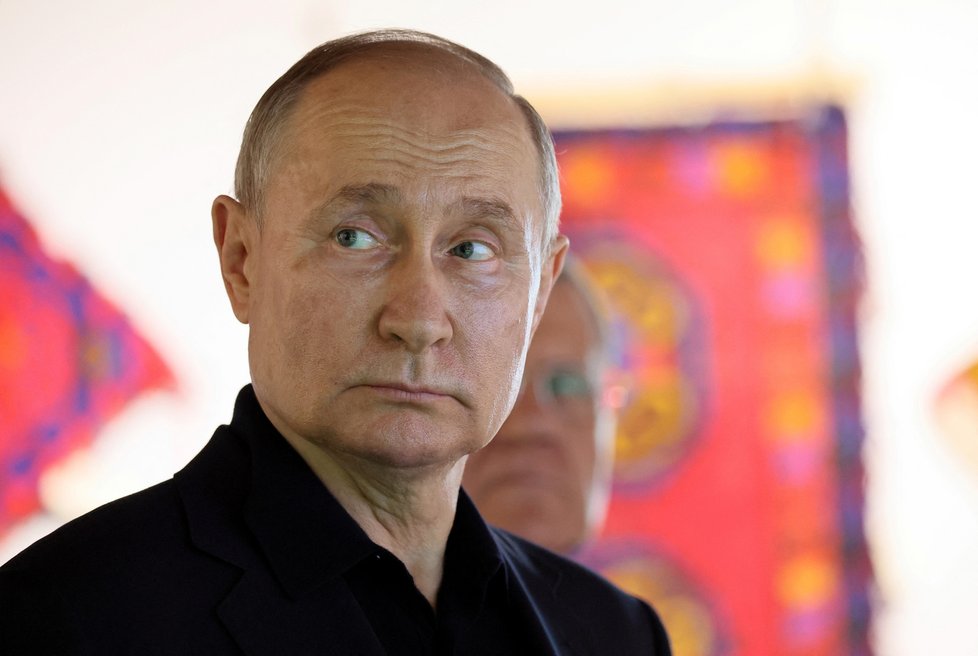 Ruský prezident Putin během návštěvy Dagestánu v červnu 2023