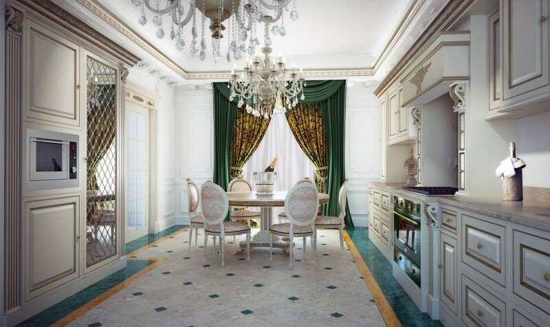 Byt v luxusním komplexu se nachází v Petrohradě na břehu řeky Fontanky.
