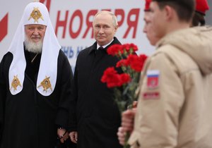 Vladimir Putin s patriarchou Kirillem na Den národní jednoty (4.11.2023)