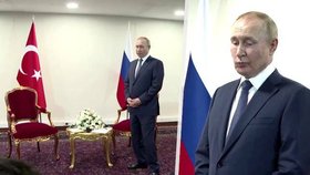 Putin jako kůl v plotě: Nechali ho potupně čekat na Erdogana, ruský prezident dělal grimasy