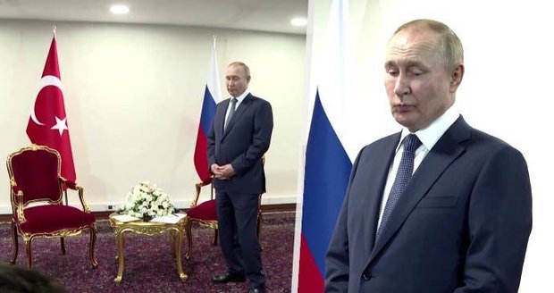 Putin jako kůl v plotě: Nechali ho potupně čekat na Erdogana, ruský prezident dělal grimasy