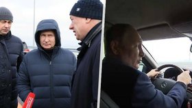 Vladimir Putin se projel po Kerčském mostě.