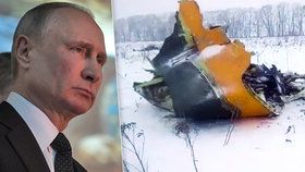 Vladimir Putin kvůli pádu Antonova u Moskvy se 71 lidmi na palubě nařídil zřídit speciální komisi.