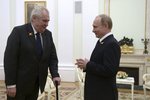 Prezident Miloš Zeman na jednání v Moskvě s Vladimirem Putinem