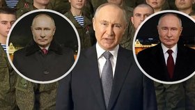 Vladimir Putin při projevech na nový rok v roce 2022, 2023 a 2024: Použil i v tomto případě dvojníka?