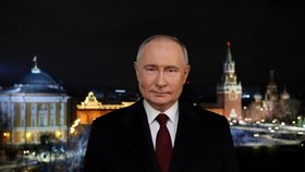 Vladimir Putin při projevu na nový rok 2024