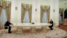 Jednání ruského prezidenta Vladimira Putina a německého kancléře Olafa Scholze.