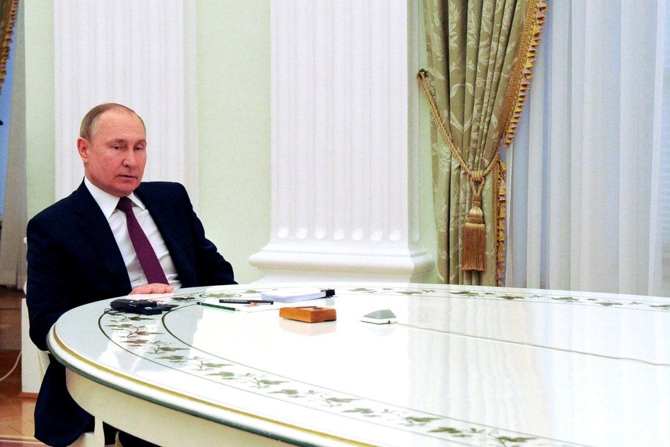 Jednání ruského prezidenta Vladimira Putina a německého kancléře Olafa Scholze.
