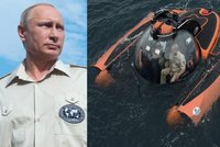 Mačo Putin klesl až na dno. Na Krymu se potopil s malou ponorkou do Černého moře