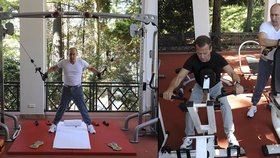 Vladimir Putin je muž činu. Ve své soukromé tělocvičně pracuje na své postavě.