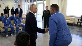 Ruský prezident Vladimir Putin navštívil vojenskou nemocnici v Moskvě (12.6.2023)