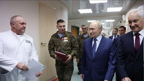 Putinova návštěva ve vojenské nemocnice Mandryka (říjen 2025)
