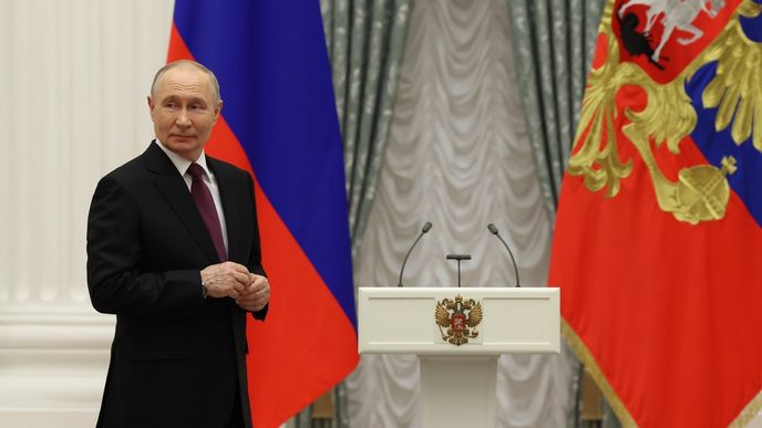 Vladimir Putin v Kremlu (19. 3. 2026). Vladimir Putin v Kremlu (19. 3. 2026).