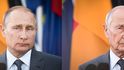 Ruský prezident Vladimir Putin jako sešlý důchodce
