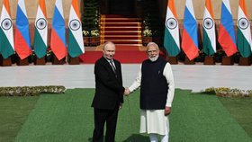 Vladimir Putin během návštěvy Indie (prosinec 2025)