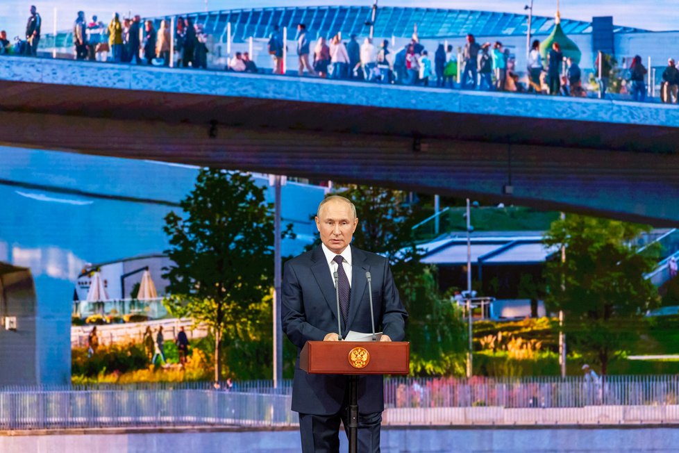 Vladimir Putin v Moskvě: Otevřel nové ruské kolo (10. 9. 2022).