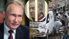 Ruský prezident Putin reagoval na dotaz o tom, zda Rusové mohou za otravu Skripalova, úšměškem