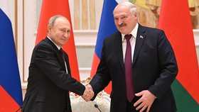 Vladimir Putin a Alexandr Lukašenko v Minsku (19. 12. 2022)