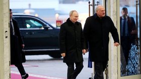 Ruský prezident Vladimir Putin v Bělorusku (19.12.2022)