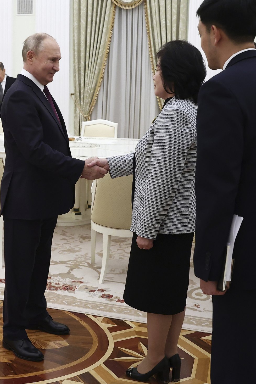 Schůzka Vladimira Putina s Čche Son-hui (21.1.2024)