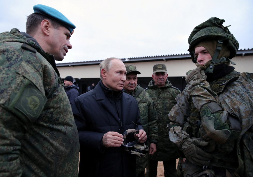 Vladimir Putin na návštěvě výcvikového střediska pro mobilizované vojáky (20.10.2022)