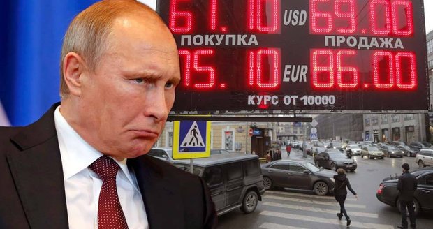 Putinovu Rusku hrozí krize kvůli propadu rublu