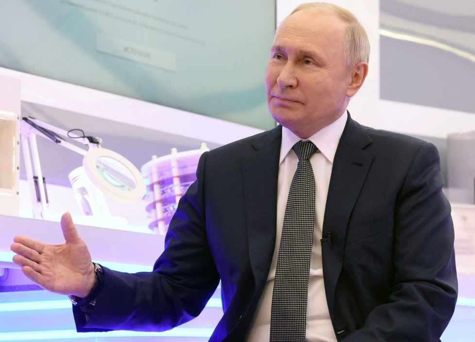 Vladimir Putin během rozhovoru pro Rossija 1 (14.2.2024)