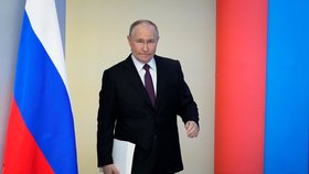 Ruský prezident Vladimir Putin během projevu