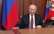 Ruský preziden Vladimir Putin během válečného projevu (24.2.2022)