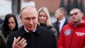 Ruský prezident Vladimir Putin při oslavách Dne národní jednoty (4. 11. 2022)
