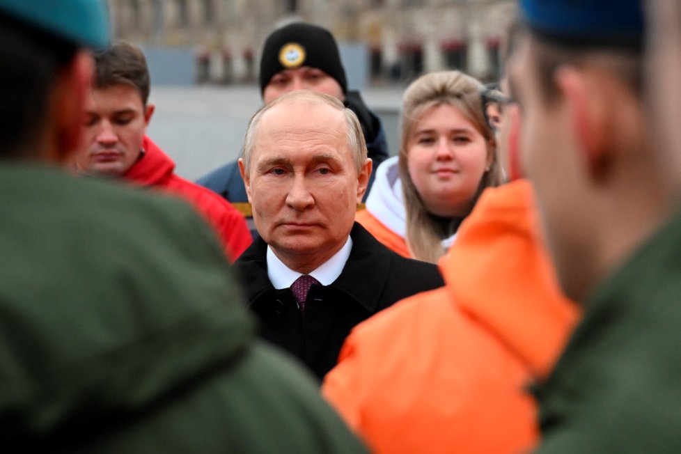 Ruský prezident Vladimir Putin při oslavách Dne národní jednoty (4. 11. 2022)
