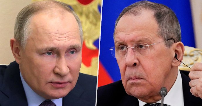 Ruský prezident Vladimir Putin a ruský ministr zahraničí Sergej Lavrov.