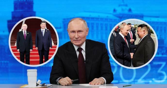 Vladimir Putin se v roce 2023 sešel se Si Ťin-pchingem i Kim Čong-unem