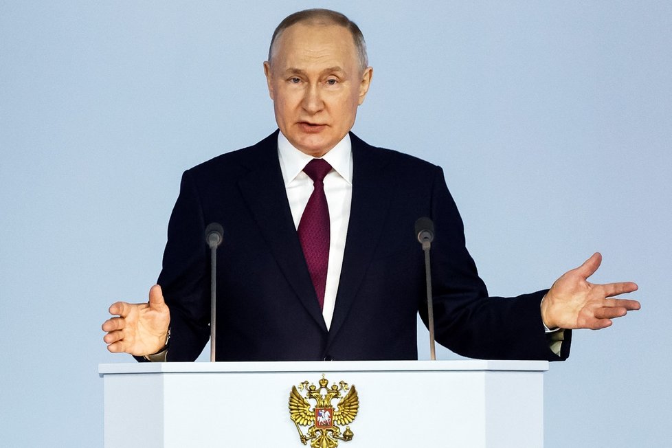 Projev ruského prezidenta Vladimira Putina k výročí války na Ukrajině