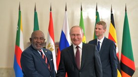 Vladimir Putin na setkání s africkými lídry v Petrohradu 