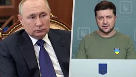 Ruský prezident Vladimir Putin a ukrajinský prezident Volodymyr Zelenskyj.