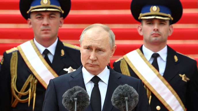 Ruský prezident Vladimir Putin během projevu k armádě