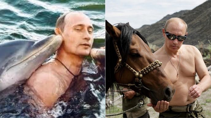 Vladimír Putin je často prezentován jako nadčlověk.