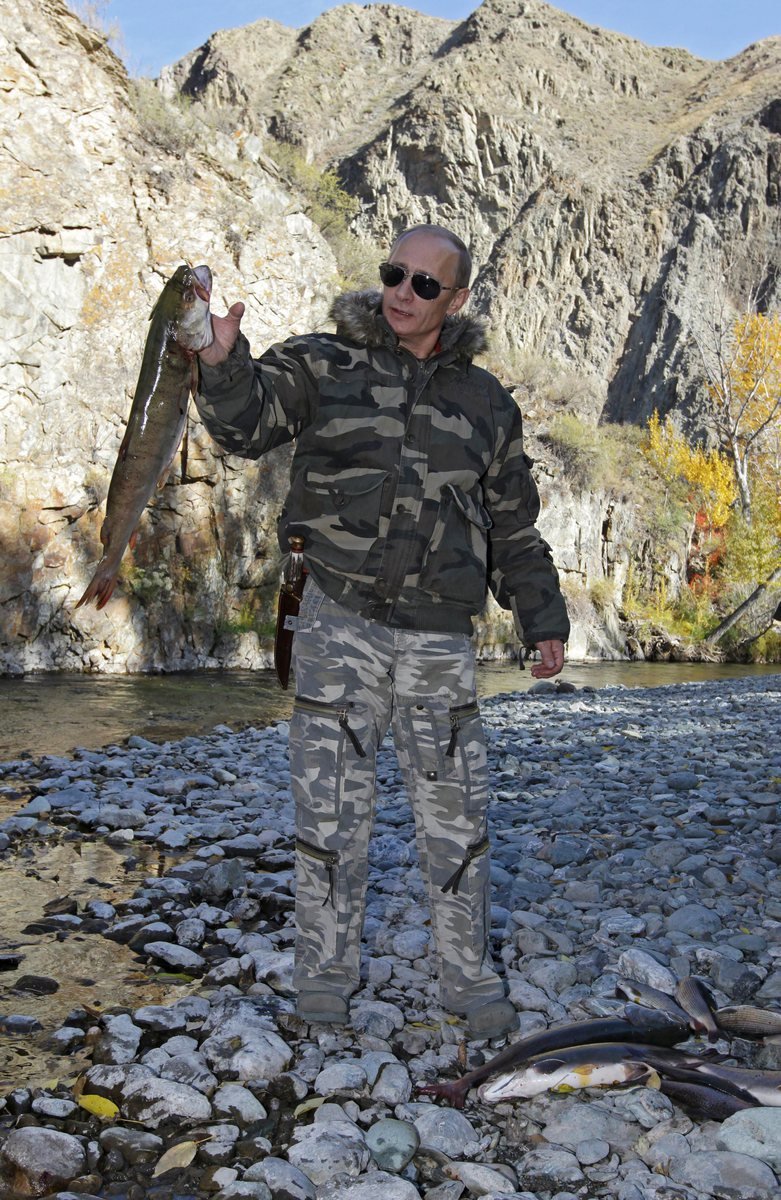 Ruský prezident na rybách