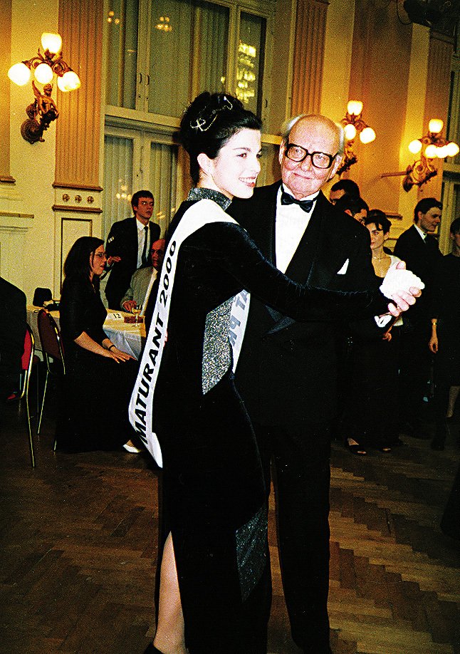 Vladimír Ráž s dcerou Veronikou na maturitním plese