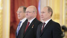 Vladimír Remek po boku ruského prezidenta Vladimira Putina