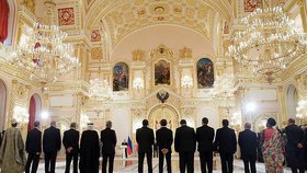 Jmenování nových velvyslanců v Moskvě se odehrálo v Alexandrovském paláci v Kremlu