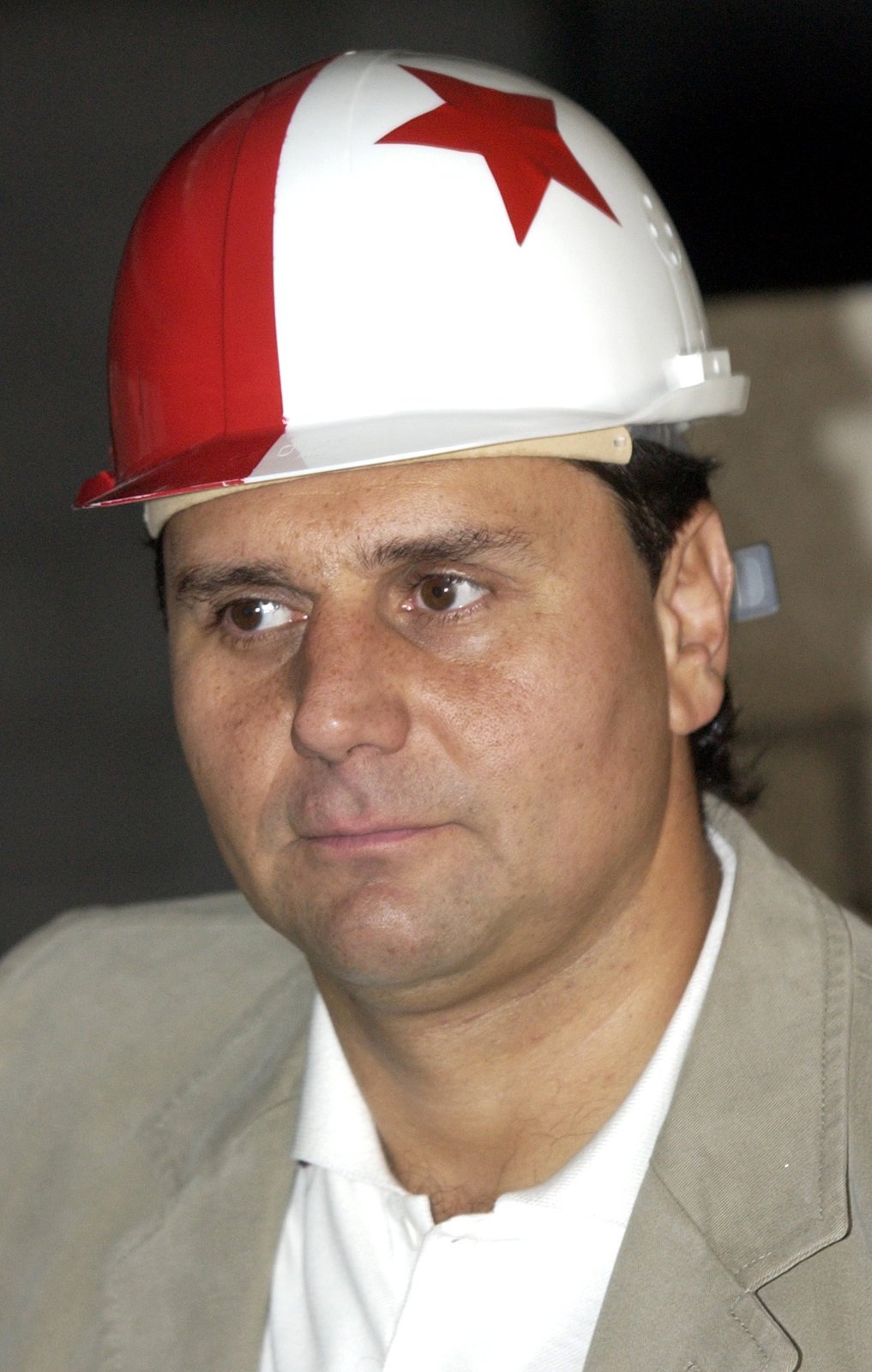 Vladimír Růžička při stavbě Sazka Areny (rok 2003).